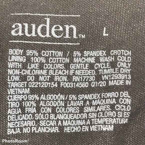 Auden Womens Size Large 12-14 Thong Panty Lightweight Airy Black New With Tags - Picture 5 of 8